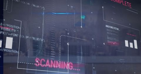 Futuristic Data Processing Digital Interface Overlaying Cityscape - Download Free Stock Images Pikwizard.com