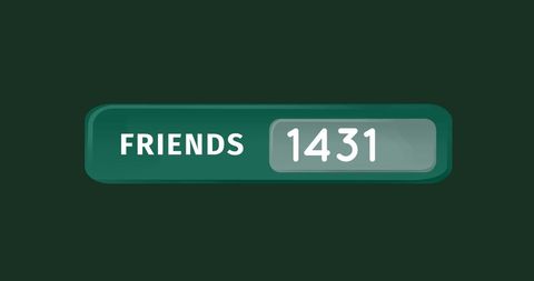 Digital Counter Showing Number of Friends on Green Background - Download Free Stock Images Pikwizard.com