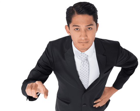 Asian Businessman Gesturing on Transparent Background - Download Free Stock Videos Pikwizard.com