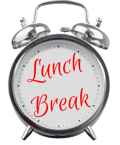 transparent alarm clock illustrating lunch break in red text - Download Free Stock Videos Pikwizard.com