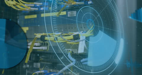 Innovative Data Network Visualization with High-Tech Overlay