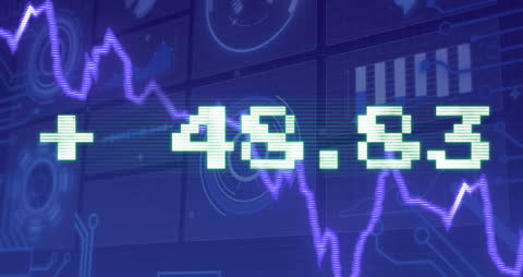 Digital Data Animation with Graphs and Numbers