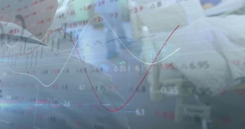 Digital Healthcare Data Analysis with Female Doctor Overlay