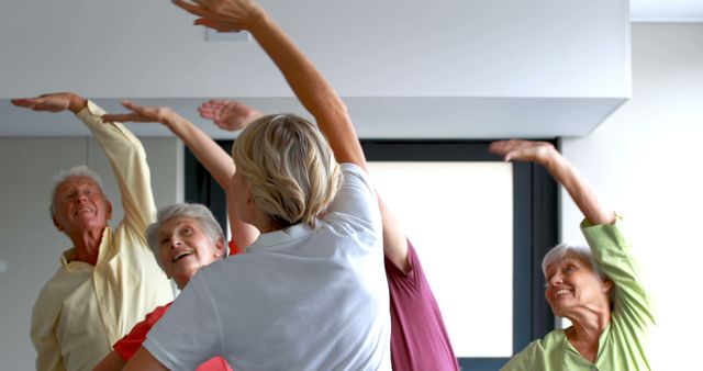 Group of Seniors Participating in Fitness Class - Download Free Stock Images Pikwizard.com