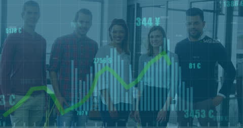 Business Team Discussing Financial Data Analytics with Charts