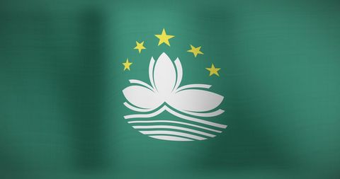 National Flag of Macau Waving on Green Background - Download Free Stock Images Pikwizard.com