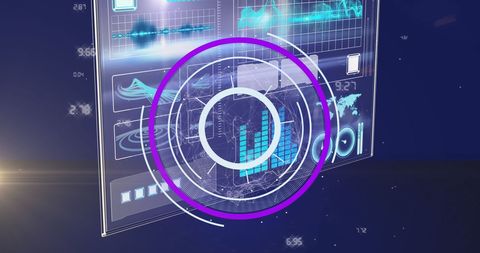 Digital Interface with Scientific Data Visualization - Download Free Stock Images Pikwizard.com