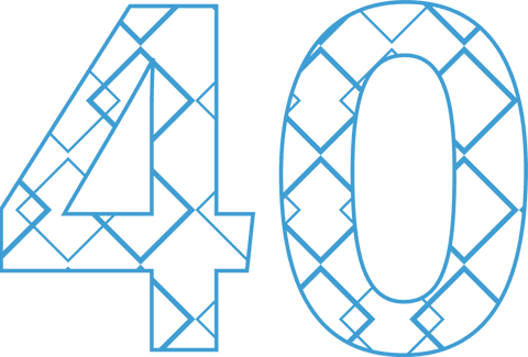 Transparent Blue Patterned 40 Number Illustration - Download Free Stock Videos Pikwizard.com