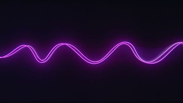 Vibrant Neon Waveform on Dark Background