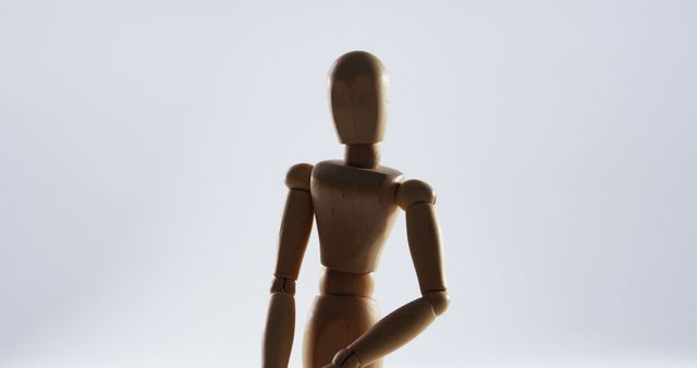 Wooden Art Mannequin on White Background - Download Free Stock Images Pikwizard.com