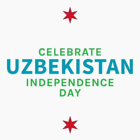 Celebrate Uzbekistan Independence Day with Red Stars - Download Free Stock Templates Pikwizard.com