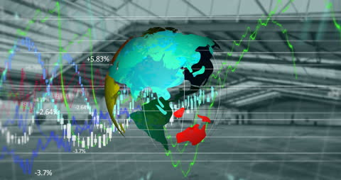 Global Financial Data and Growth Concept Illustration