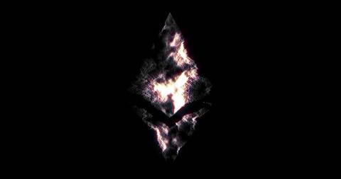 Ethereum Symbol Hologram on Black Background - Download Free Stock Images Pikwizard.com