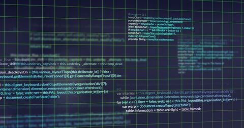 Digital Code Screen with Financial Data Elements - Download Free Stock Images Pikwizard.com