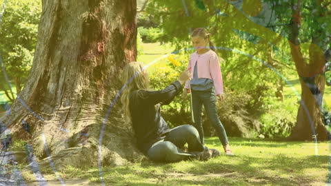 Mother and Daughter Bonding in Sunny Park