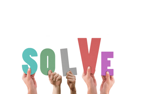 colorful hands holding solve text on transparent background - Download Free Stock Videos Pikwizard.com