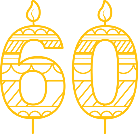 transparent 60th birthday candle illustration with decorative pattern - Download Free Stock Videos Pikwizard.com