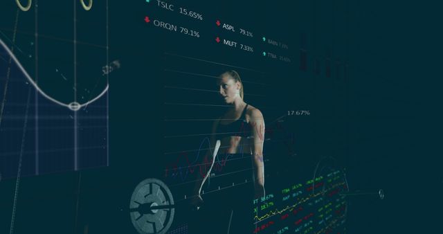 Female Athlete Analyzing Performance and Stock Market - Download Free Stock Images Pikwizard.com