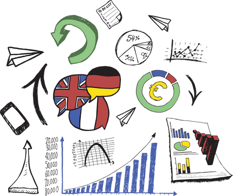 european economic data illustration with flag icons on transparent background - Download Free Stock Videos Pikwizard.com