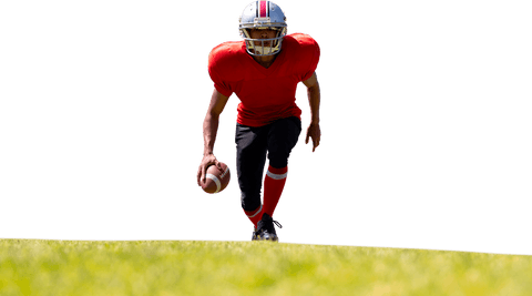 Transparent American Football Player Running with Ball - Download Free Stock Videos Pikwizard.com