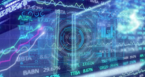 Digital Interface Displaying Stock Market Data