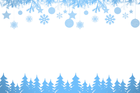blue snowflake garland frame on transparent background - Download Free Stock Videos Pikwizard.com