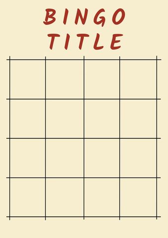Blank Bingo Card Template for Events and Games - Download Free Stock Templates Pikwizard.com