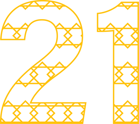 yellow decorative number 21 on transparent background - Download Free Stock Videos Pikwizard.com