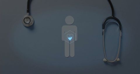 Healthcare Technology Concept with Stethoscope and Digital Icons - Download Free Stock Images Pikwizard.com