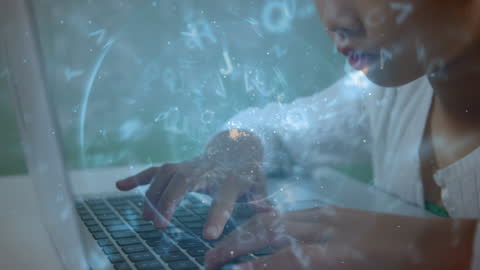 Child Engaged in Interactive Learning with Digital Alphabets