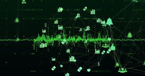 Digital Network Displaying Data Processing and Connections - Download Free Stock Images Pikwizard.com