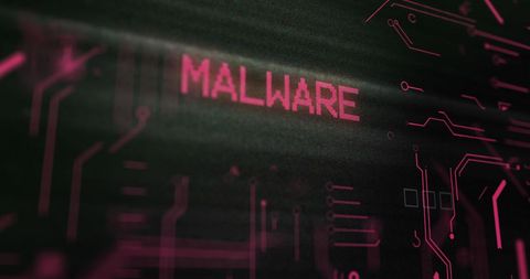 Cybersecurity Threat with Glowing Malware Circuit Design - Download Free Stock Images Pikwizard.com