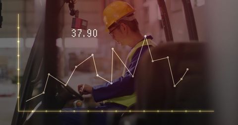 Data Analysis Over Labor Worker Driving Forklift in Warehouse