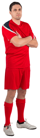Fit Soccer Player Posing in Transparent Uniform Confident - Download Free Stock Videos Pikwizard.com