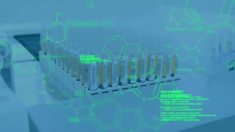 High-Tech Digital Interface in Scientific Laboratory