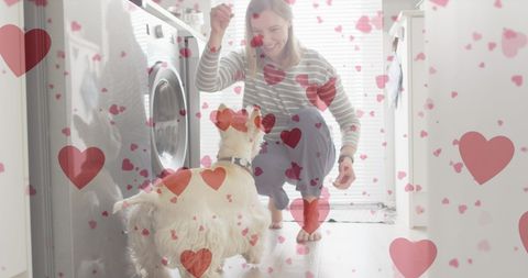 Heartfelt Moment with Dog and Owner Expressing Joy and Love