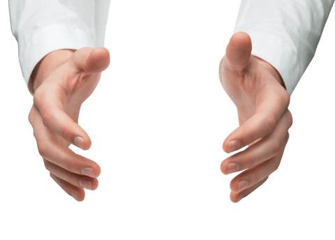 businessman's open hands on transparent background showing welcoming gesture - Download Free Stock Videos Pikwizard.com
