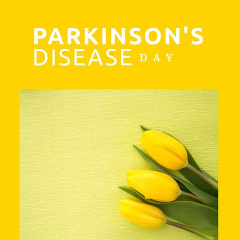 World Parkinson's Day with Yellow Tulips and Space for Message - Download Free Stock Templates Pikwizard.com