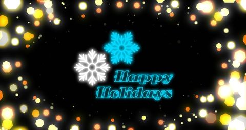 Festive snowflake and happy holidays greeting card design