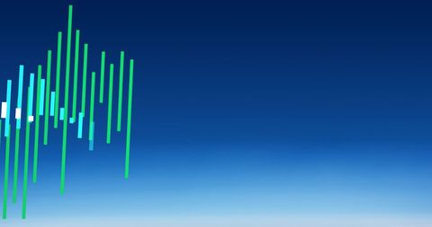 abstract data processing visualization on blue gradient - Download Free Stock Images Pikwizard.com