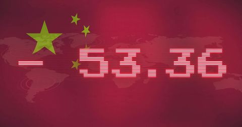 China Financial Decline Over World Map Background - Download Free Stock Images Pikwizard.com
