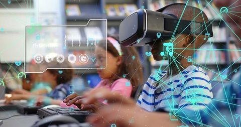 Children Immersed in VR Technology in Classroom Setting - Download Free Stock Images Pikwizard.com
