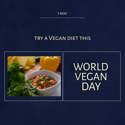 World Vegan Day Celebration with Fresh Vegetables and Salsa - Download Free Stock Templates Pikwizard.com