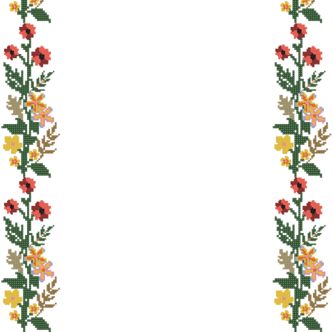 colorful floral pixel art border with transparent center - Download Free Stock Videos Pikwizard.com