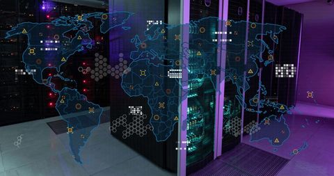 global networking technology in advanced data center - Download Free Stock Images Pikwizard.com