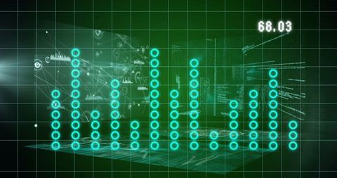 Digital Financial Data Processing with Abstract Graph - Download Free Stock Images Pikwizard.com