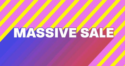 Colorful Massive Sale Promo Banner with Bold Text