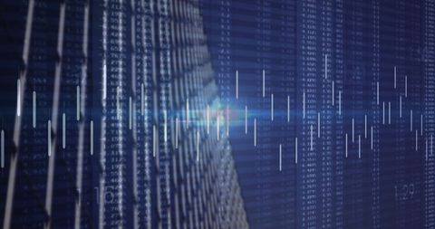 Abstract Financial Data Processing Over Urban Skyline - Download Free Stock Images Pikwizard.com