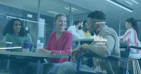 Collaborative business discussion with data projections