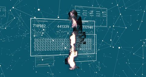 Digital network with data processing and pound symbol concept